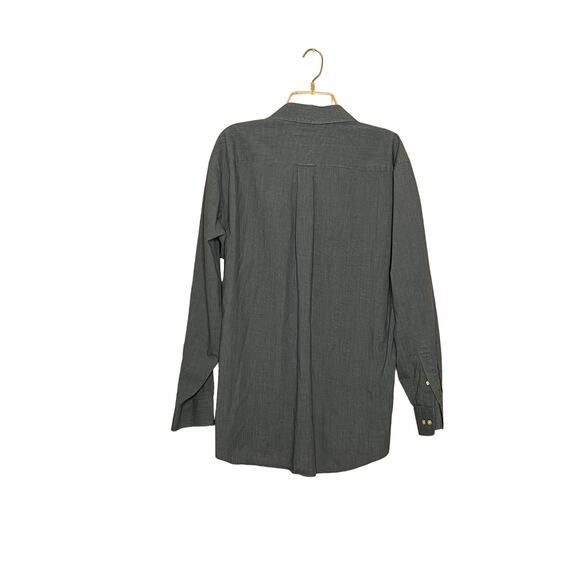 tommy hilfiger men button up shirt tlc the lifetime collar gray sz L 16 34-35 - Picture 2 of 7